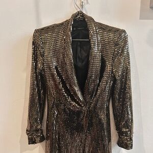 Gold blazer from Zara